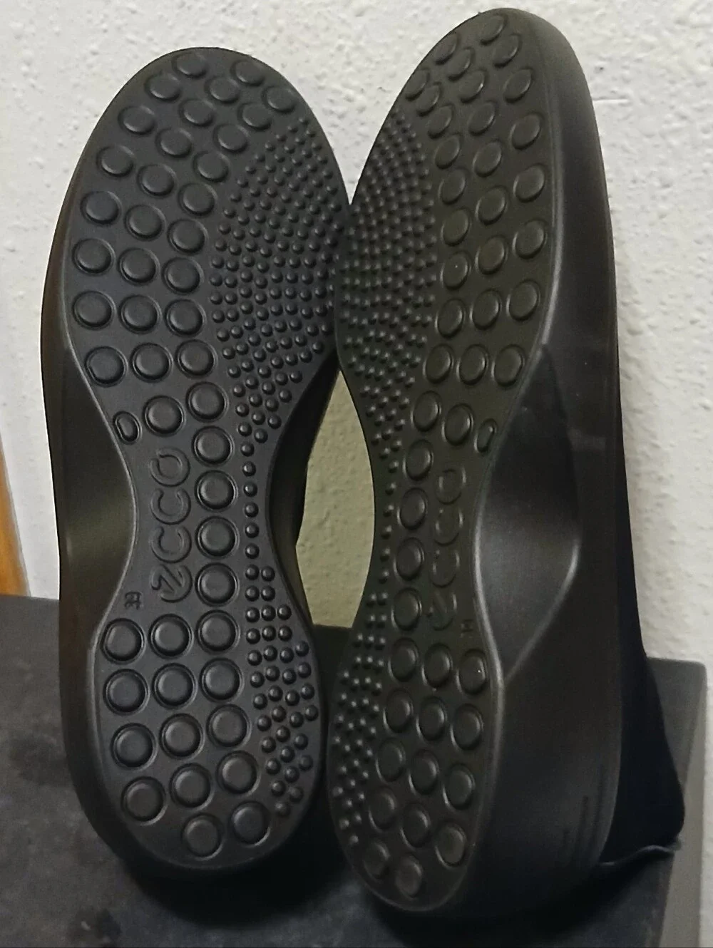 ECCO Felicia Black Stretch Textile Slip-On Wedge Loafers Size EU 39 / US 8-8.5